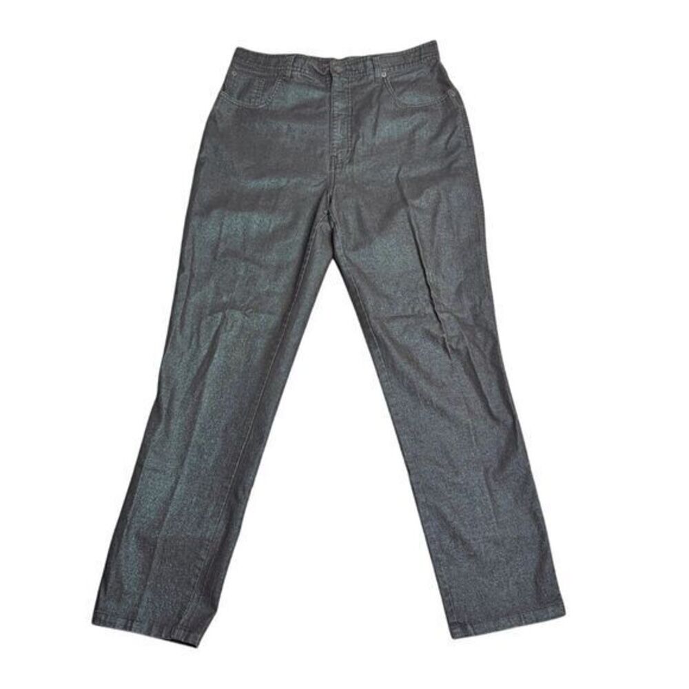 VTG Bill Blass Jeans High Waisted Metallic Sheen Straight Leg Y2K Retro Pants‎